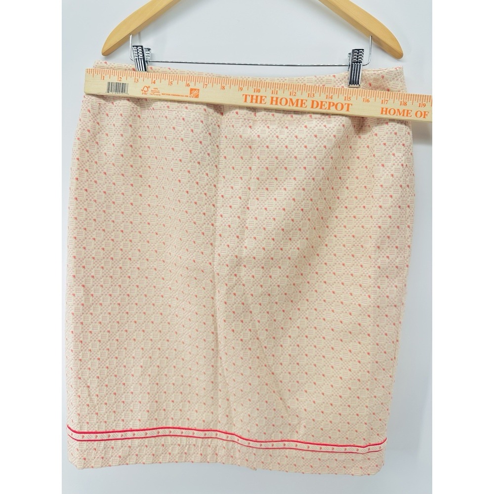 Nipon Boutique Skirt Suit 2-PC Set Cream Pink Tweed Sz 16 Career Office FF28 - Picture 12 of 16